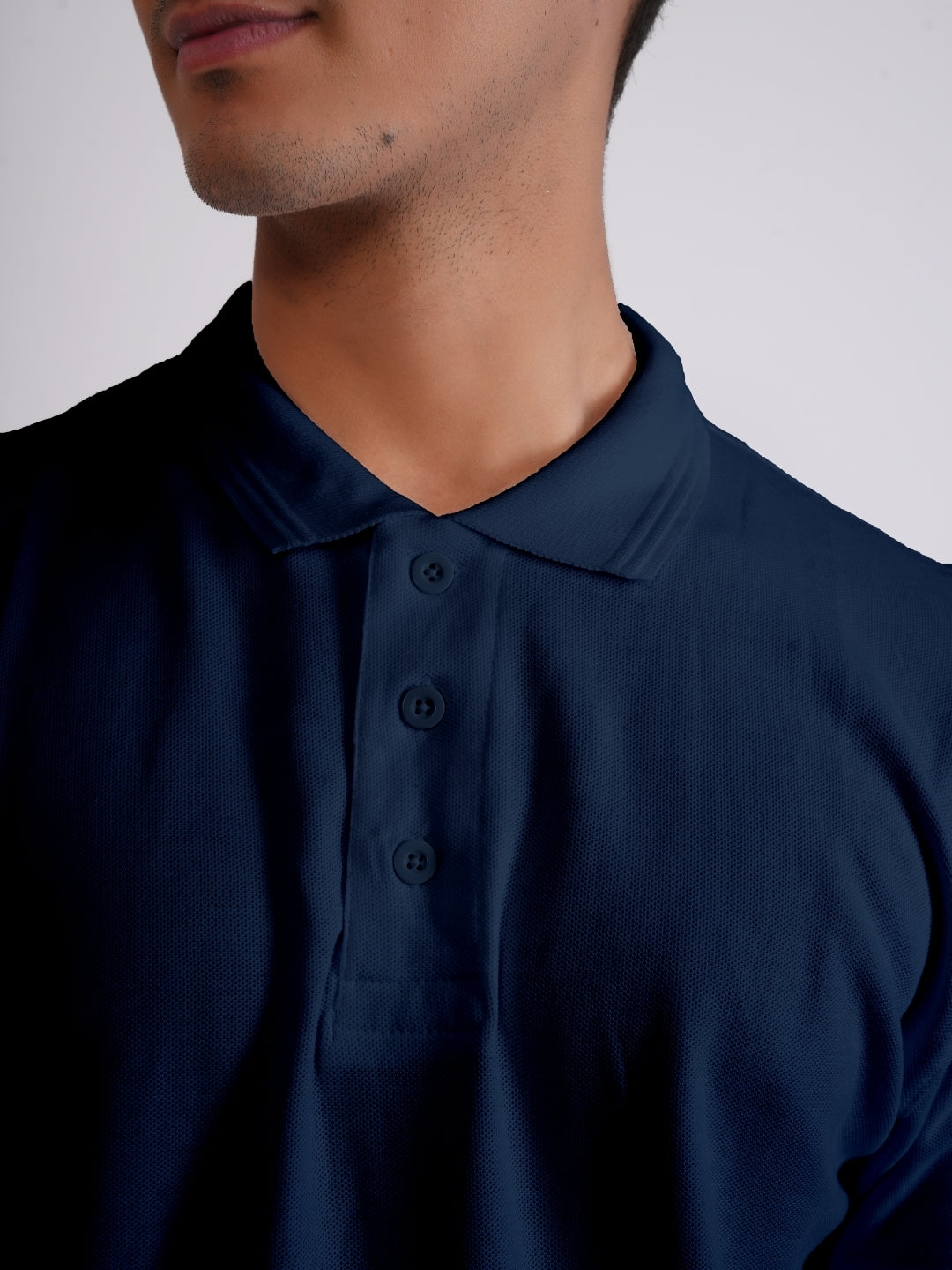 Men's Classic Polo Cotton Blue T-Shirt
