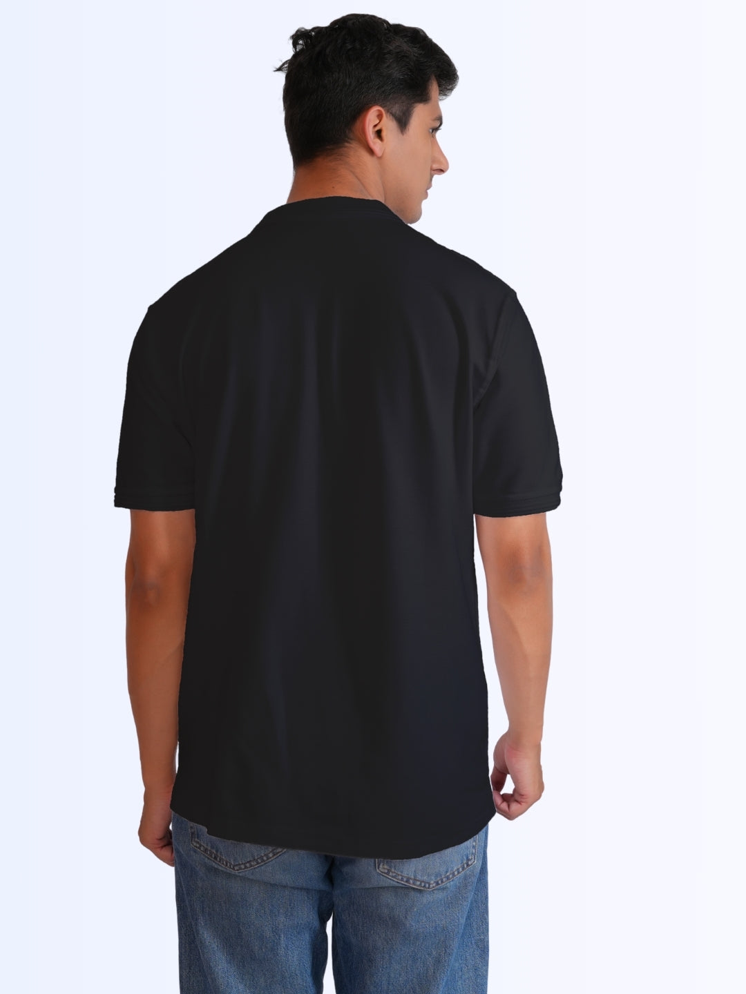 Men's Classic Polo Cotton Black T-Shirt