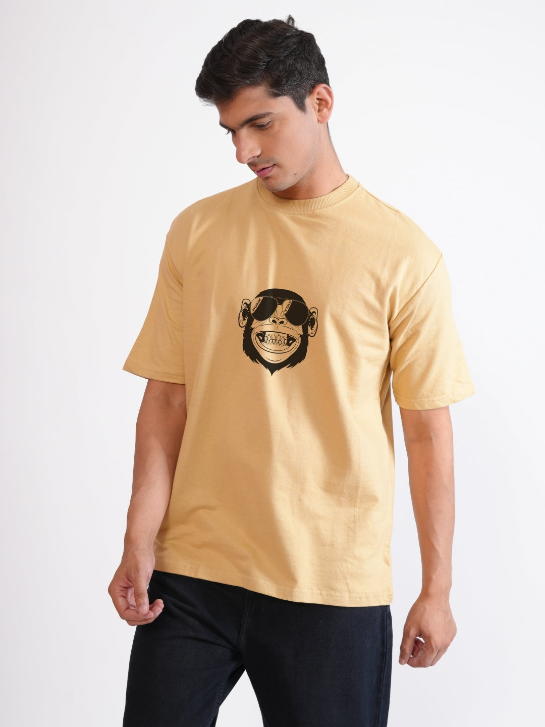 Beige Punk You Oversized T Shirt