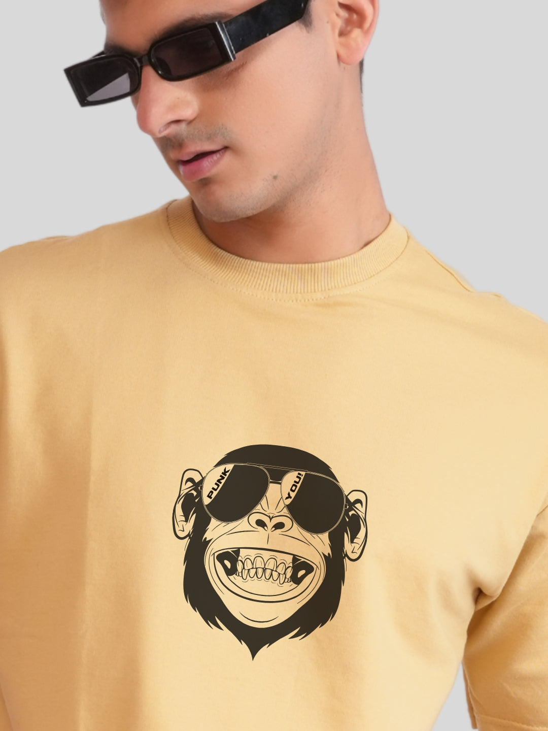 Beige Punk You Oversized T Shirt