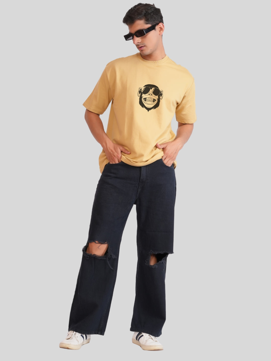 Beige Punk You Oversized T Shirt