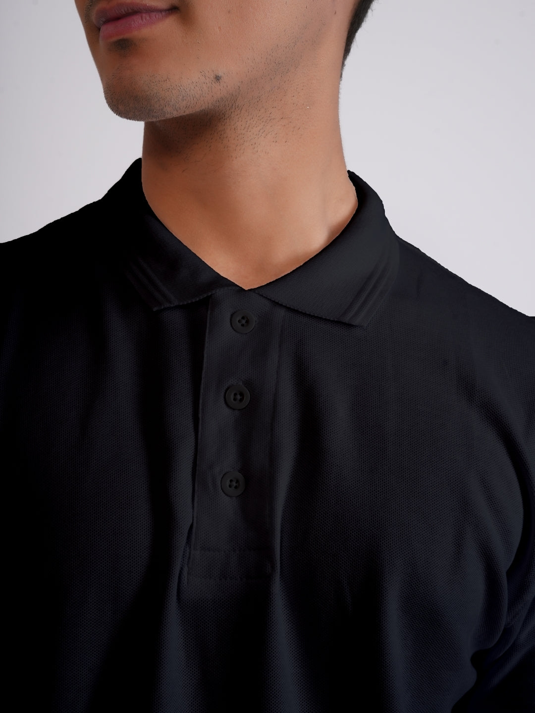 Men's Classic Polo Cotton Black T-Shirt
