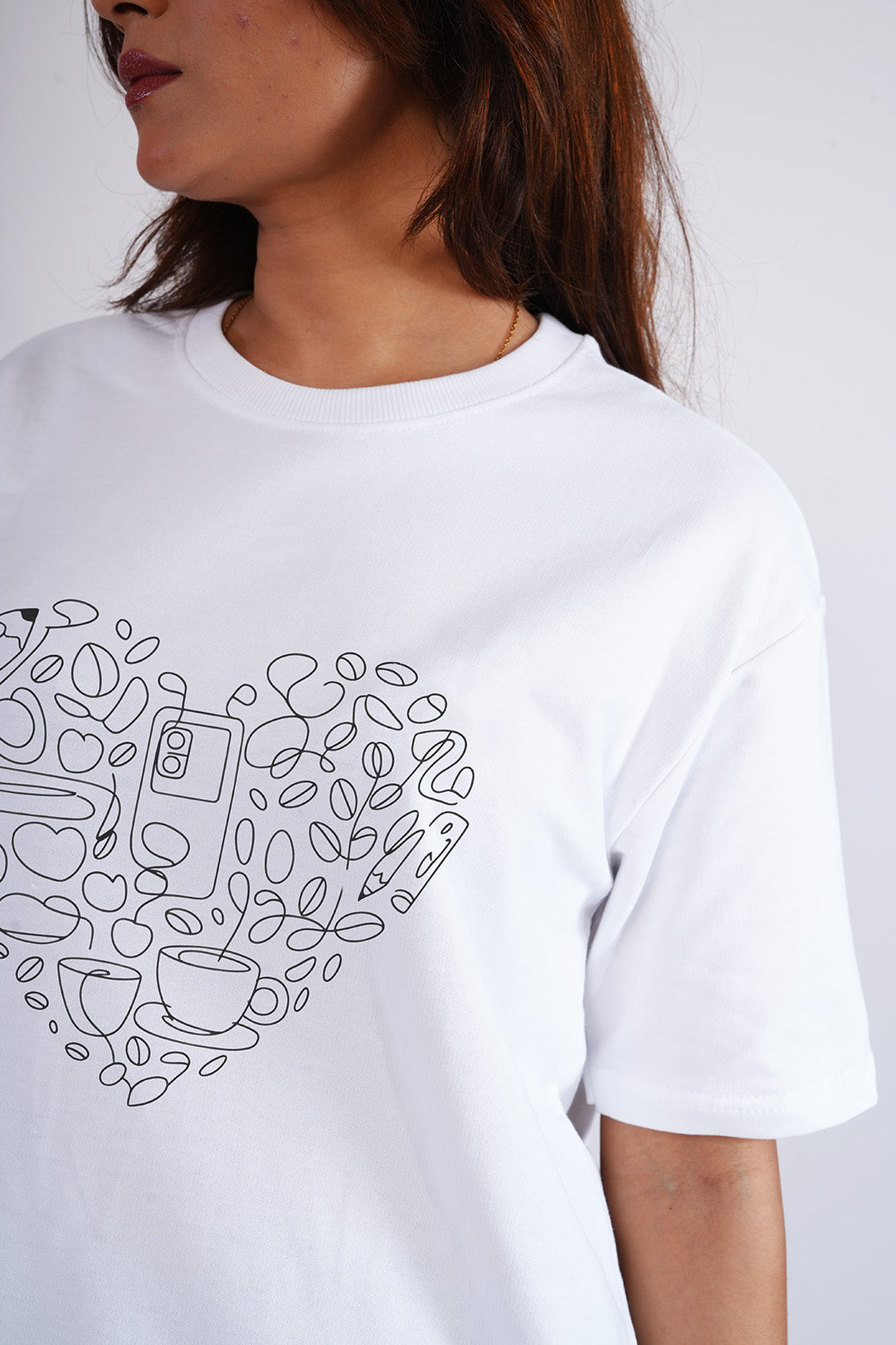 Heart White Oversized
